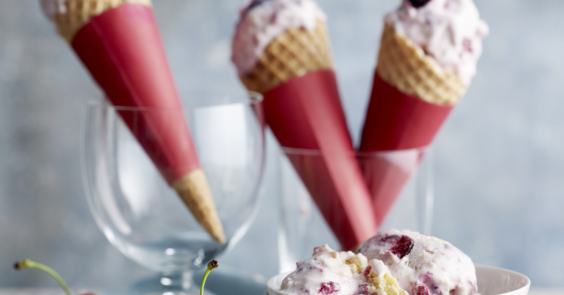 Cherry Pie Ice Cream Recipe | myfoodbook | Cherry ice-cream recipe